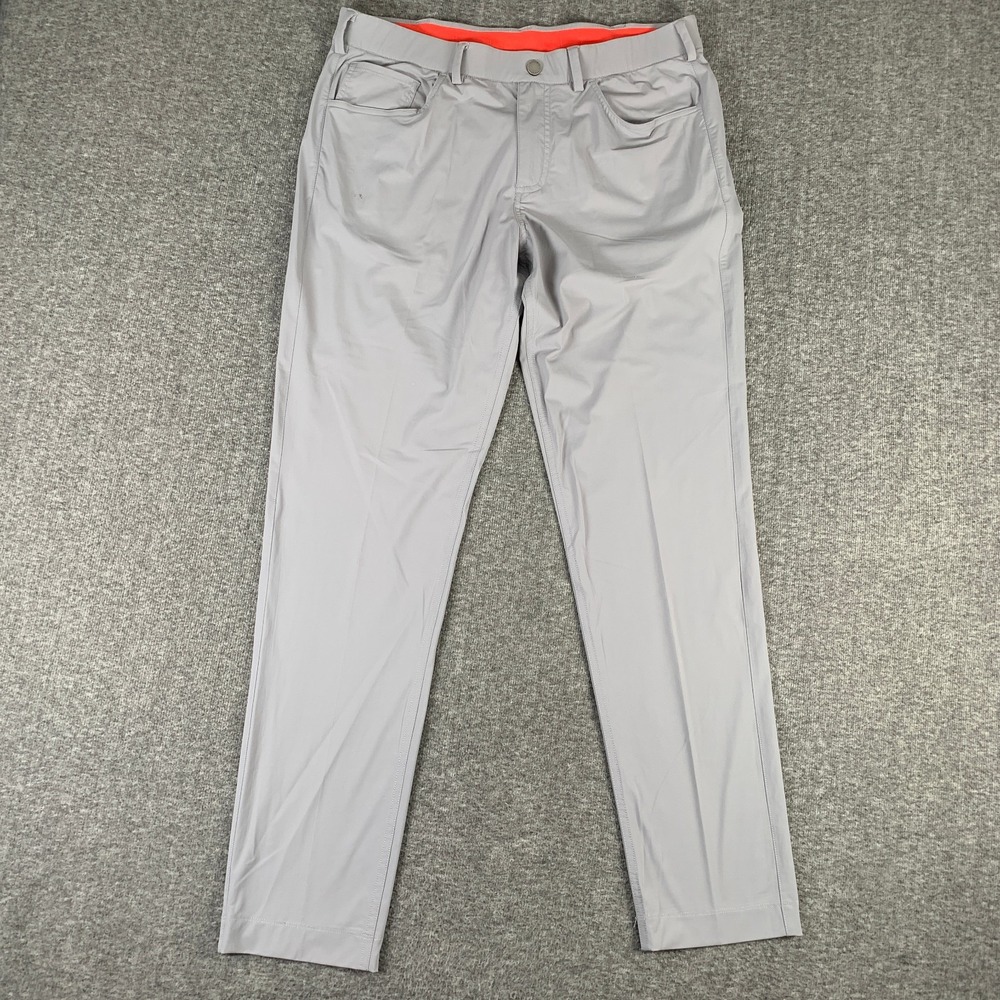 Redvanly Performance Pants Men Large Gray Golf Stretch Preppy Modern